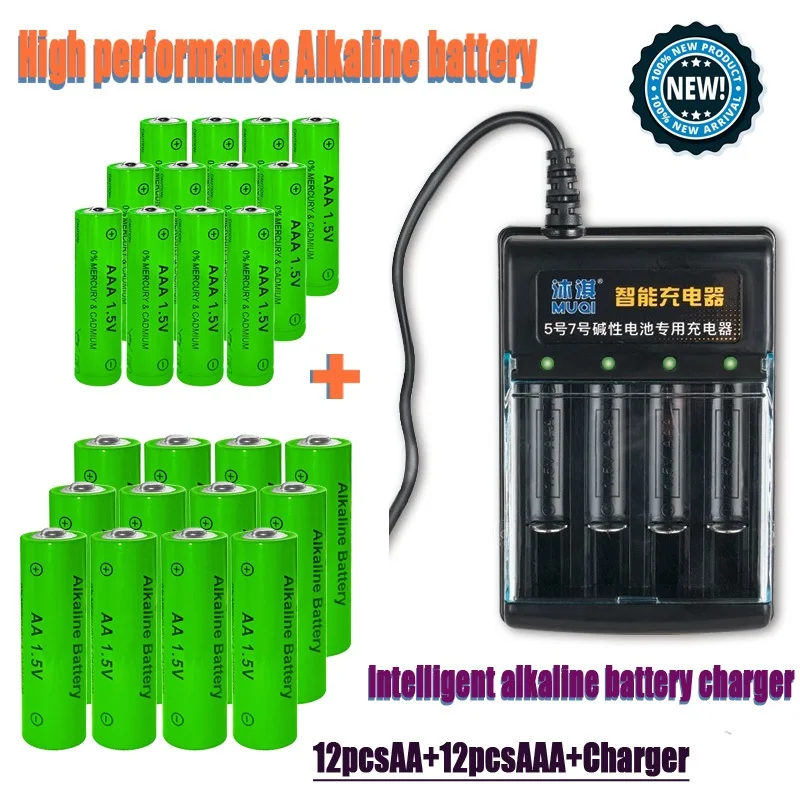 Rechargeable Original Battery 1.5V  High Performance AA AAA Battery Smart Charger for Computer Clock Radio Video Game Digital