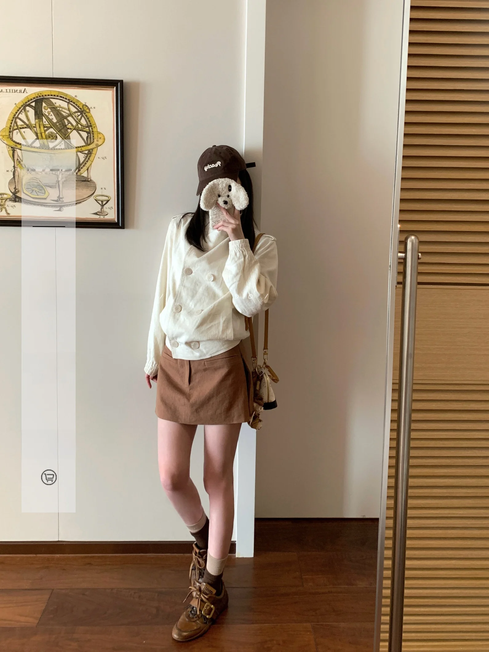 

Ego Studio Women's ort Classic Loose Cotton Linen Blend Coat Spring Autumn Versatile Simple Sle Long Sve Button Closure