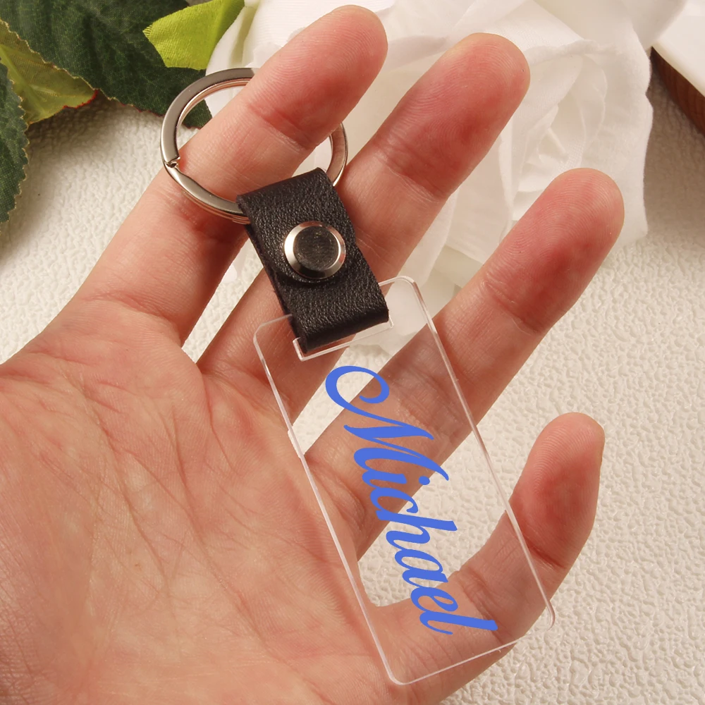 

Personalized Colorful Name Keychain, Fashion Monogram Acrylic Key Chain Color Printing, Custom Bridal Party Gifts