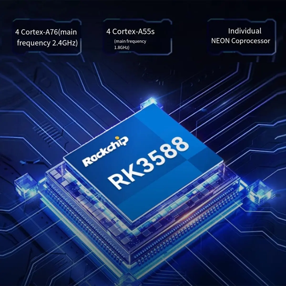 AAAE For 5 Ultra Development Board LPDDR5 Rockchip RK3588, 6 TOPS NPU,PCIE 2.5G LAN,WiFi 6E,M.2 M-Key Slot Board A
