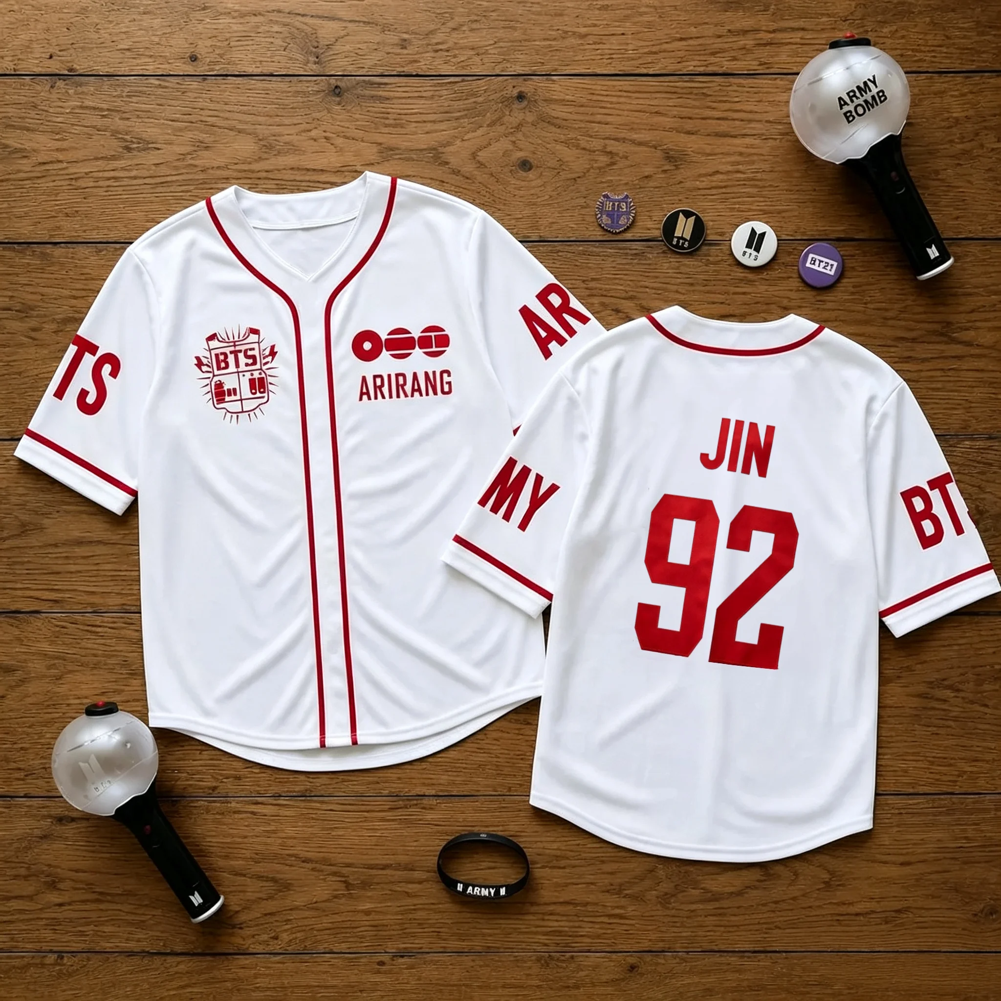 BTS kpop World Tour 2026  Korean ARIRANG Football Fans Jersey T-shirt Men's and Women's Breathable and comfortable Loose shirt