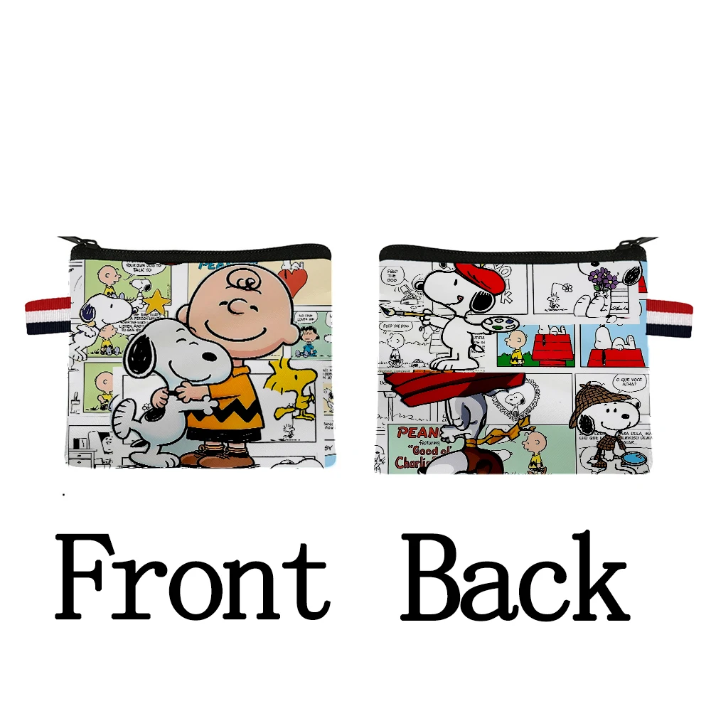 SNOOPYS Men Women Wallet Coin Purse Cartoon Anime Figure Children Wallet Card Holder Coin Storage Short Paragraph Bag Gift