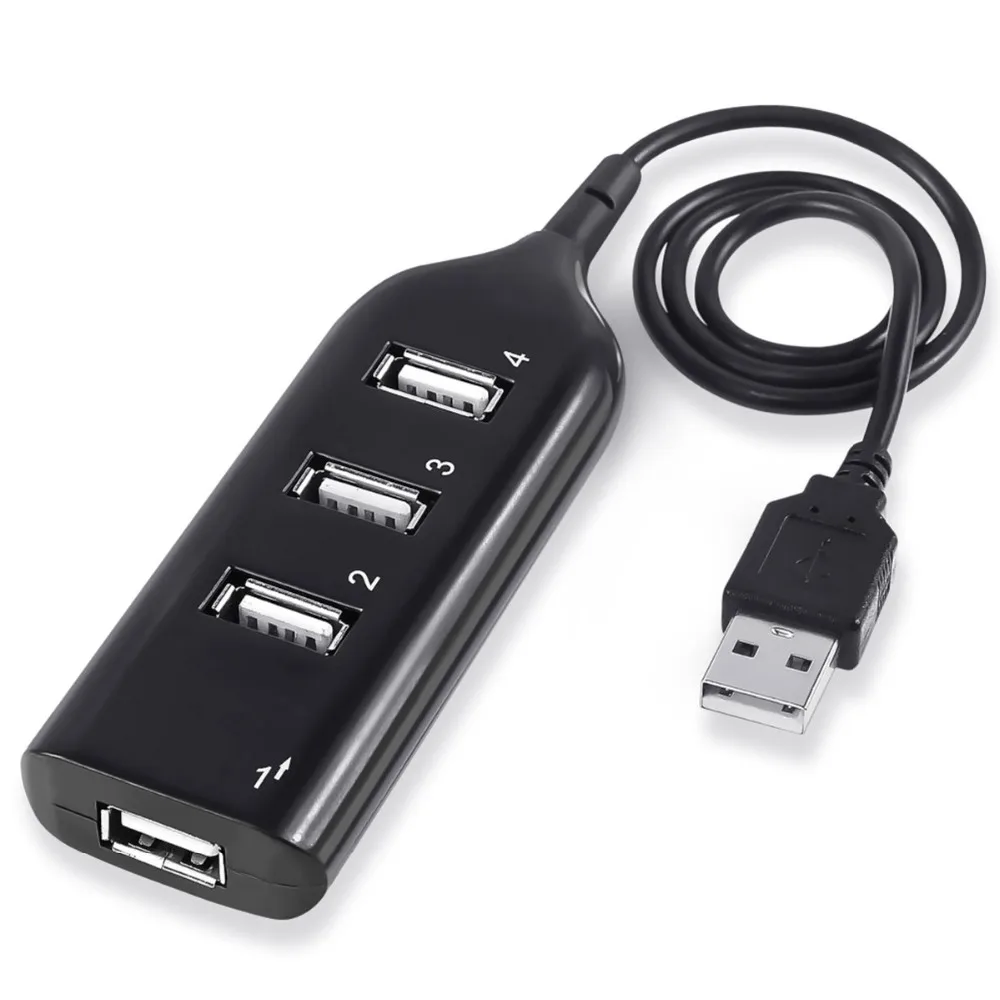 High Speed Usb Hub 4 Port Splitter Usb Adapter Mini Hub Socket For Pc Laptop Notebook Computer Windows Accessories