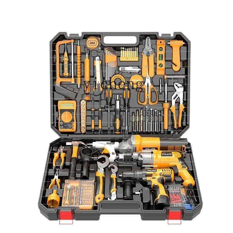 

toolbox set Household multi-functional electric drill wood maintenance combination tool set