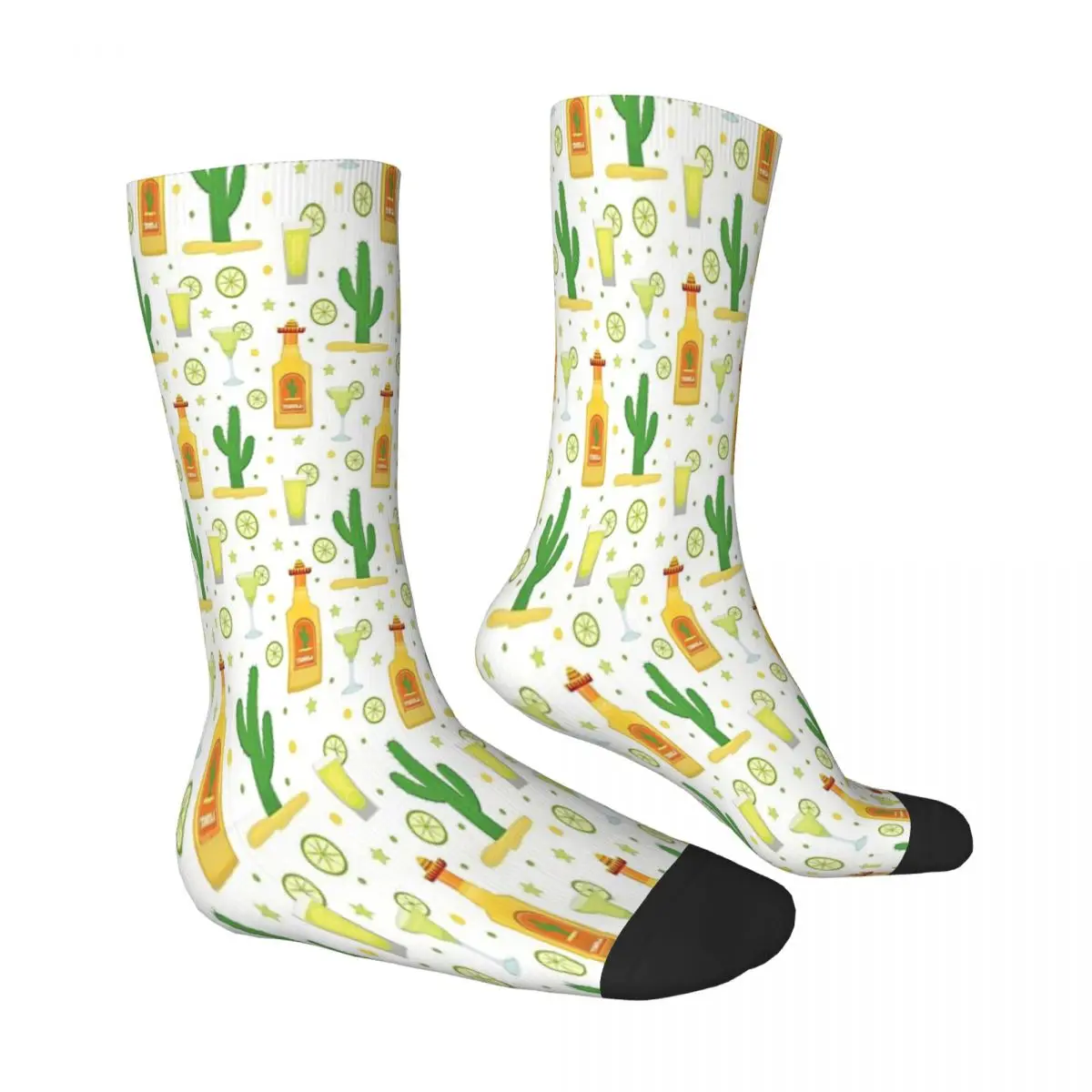 Margarita Tequila Fiesta Time Socks Male Mens Women Autumn Stockings Printed