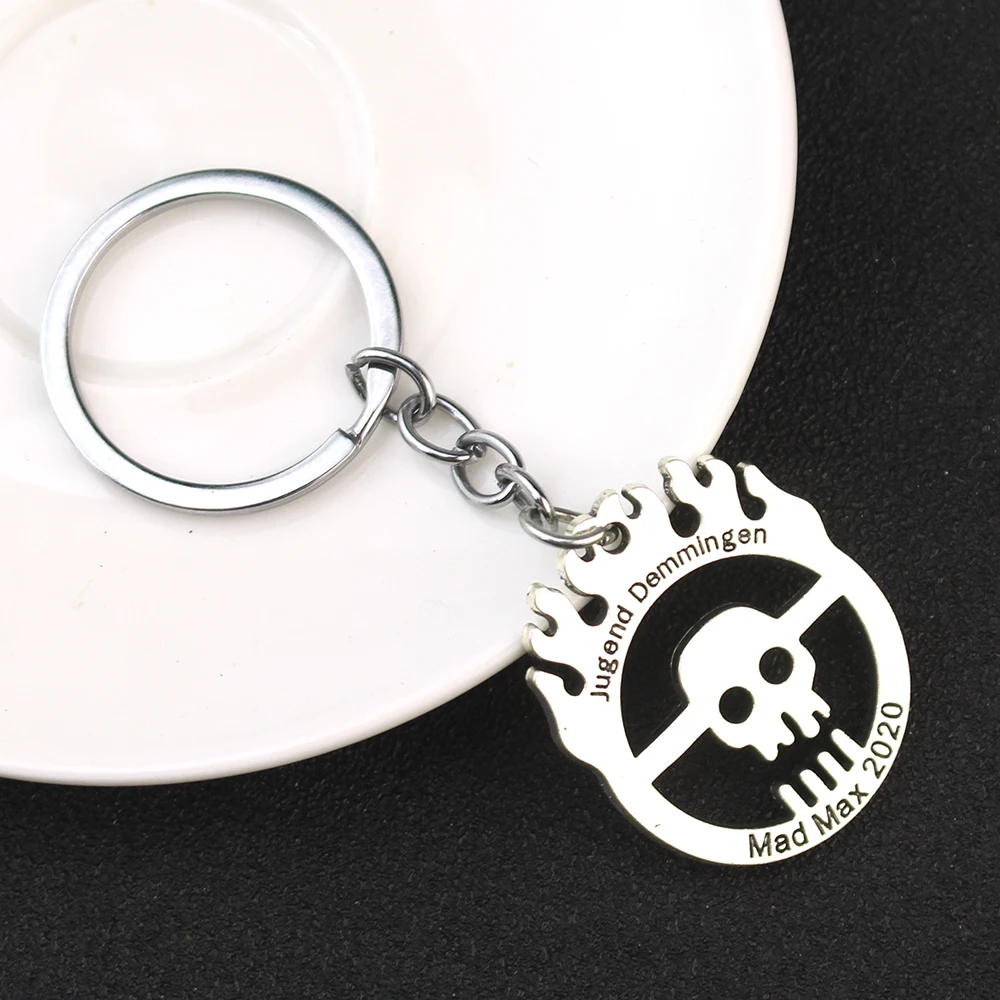 Mad Max Fury Road Joe Skull Gang Inspired Pendant Keychain For Men High Quality Classic Jewelry Keyring