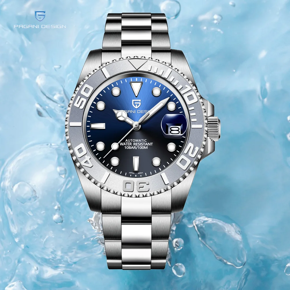 

PAGANI DESIGN PD-1651 Men's Automatic Mechanical Watch Luxury Sapphire Glass Automatic Watch Men's Stainless Steel Watch