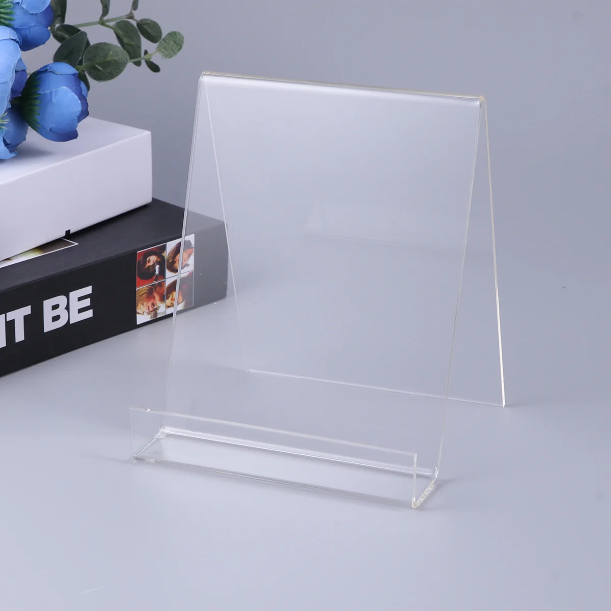 Transparent Acrylic Stand Wallet Display Jewelry Record Easy to Clean Phone Holder Tray