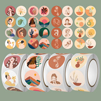 500pcs Round Thank You Stickers for Envelope Seal Labels Gift Packaging decor Stationery Sticker Nordic Simple Art Stickers