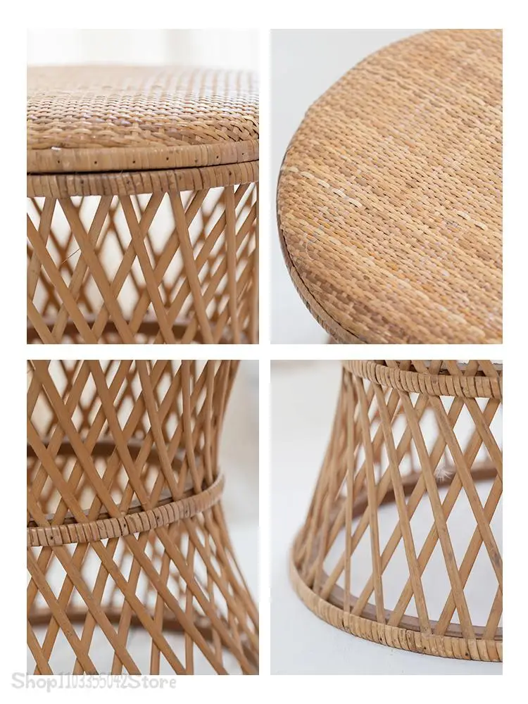 Rattan stool set up garden light luxury senior girls bedroom balcony leisure home chair