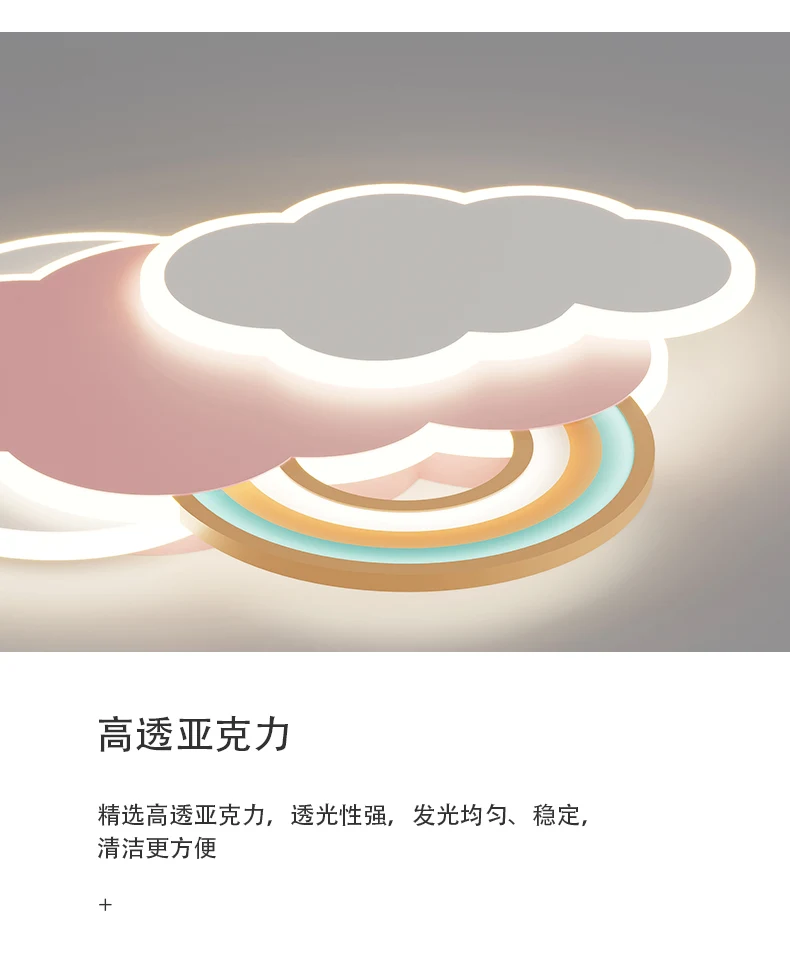 

Children's Room Ceiling Lamp Cartoon Rainbow Clouds Lamp Ceiling Chandelier Kids Boys Girls Bedroom Princess Pink Ceiling Lights