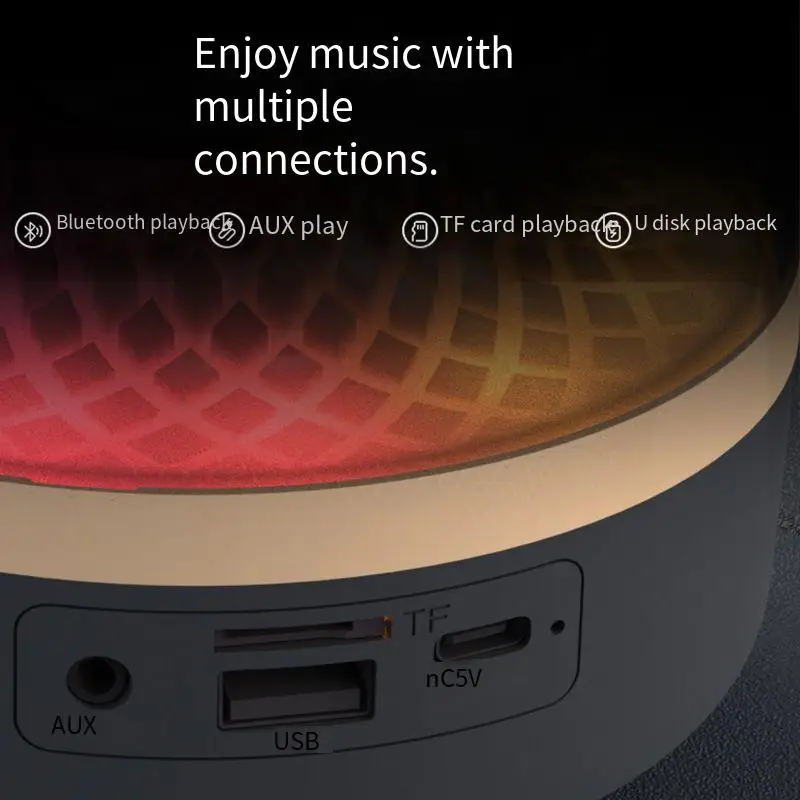 مكبر صوت بلوتوث لاسلكي مضخم صوت زجاجي هارمان Huaqiang North مع مصباح جو RGB متعدد الوظائف صوتي شفاف #2