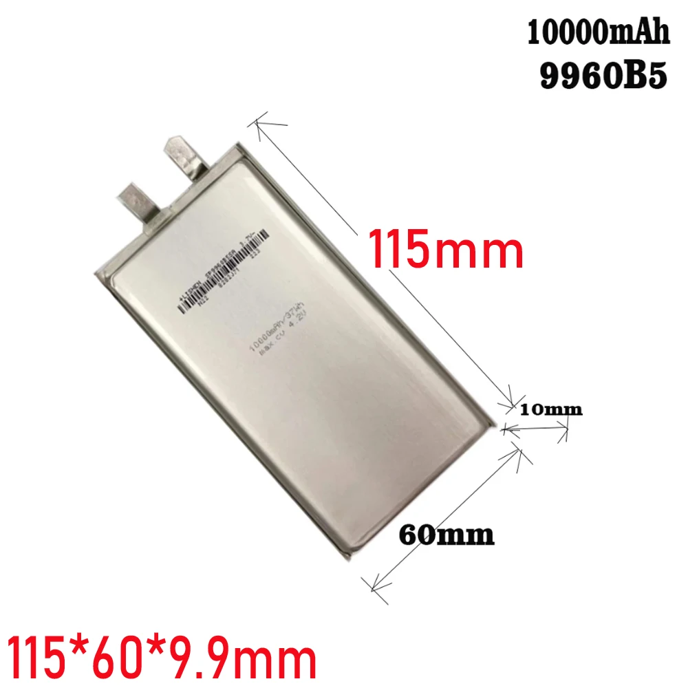 1-12pcs 3.7V 1060115 9960105 9960B5 Li Polymer Lithium LiPo Cells Took for Colorfly C10 E-Books Power Bank Tablet PC DVD 10000mA