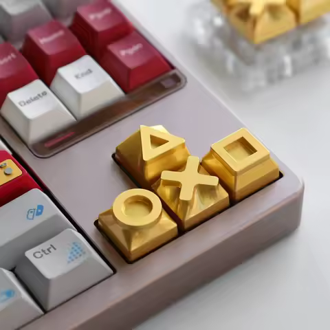 Color Geometry Artisan Keycap Original Custom Metal Keyboard Cap 1U Gaming Point KeyCap for Mechanical Keyboard Accessories Gift