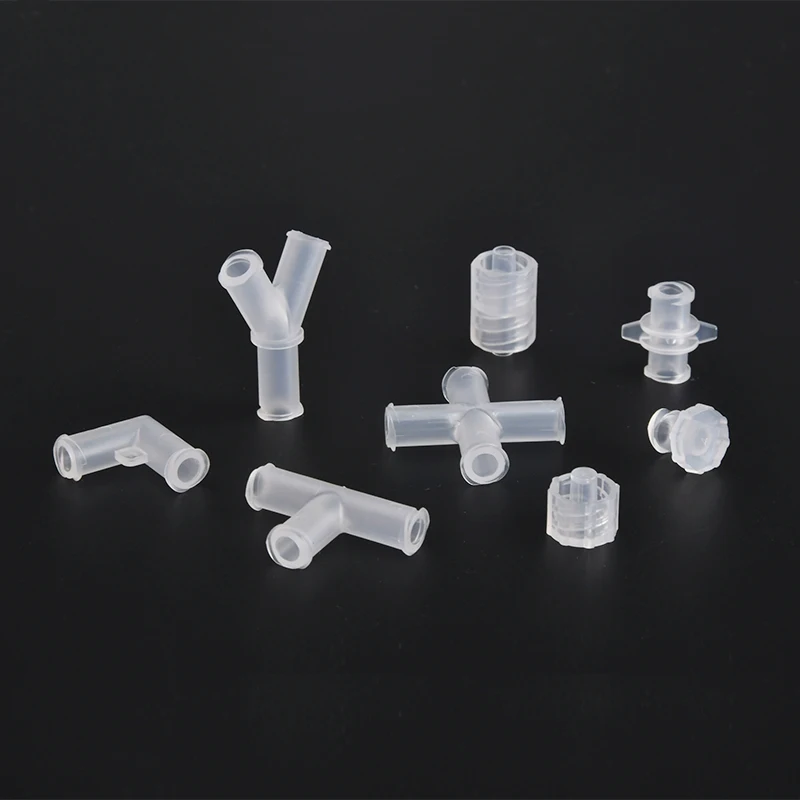 RUNZE Food Grade Polypropylene (PP) Material Luer Connector Luer Hose Connector with Luer Lock Model Number Head