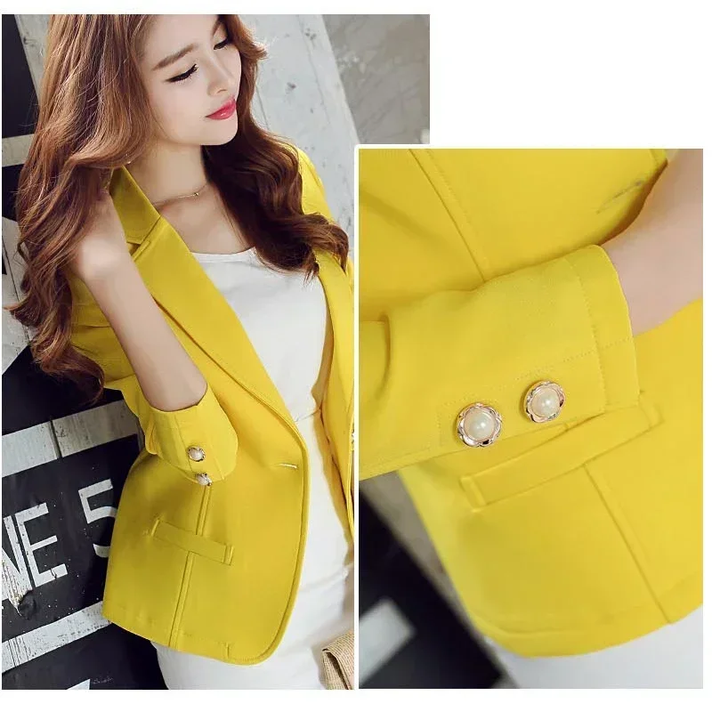 2024spring Autumn Women Suit Jacken Blazer Femme Büro Tops Mantel Blazer Green/yellow Single Button Damen Blazer Frauen ERFW