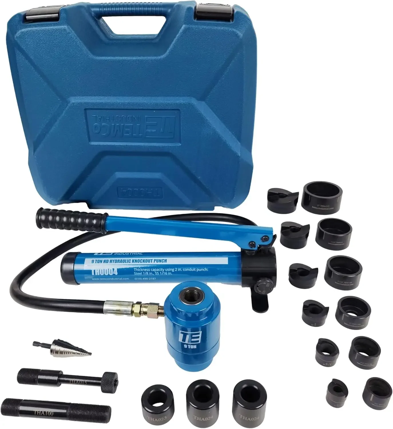 Hydraulic Knockout Punch TH0004 - Electrical Conduit Hole Cutter Set KO Tool Kit