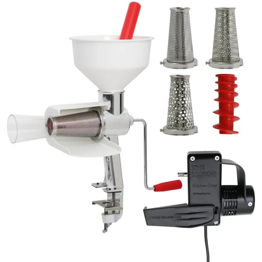 

johnny apple sauce maker, tomato sauce maker, salsa, pumpkin puree, remove skins & seeds from produce, model 250 clamp based foo