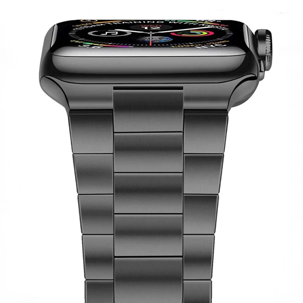 Cinto de metal para apple watch band 49mm 46mm 45mm 41mm 44mm 40mm ultra 10 9 8 7 6 5 4 3se pulseira ultrafina de aço inoxidável de uma peça