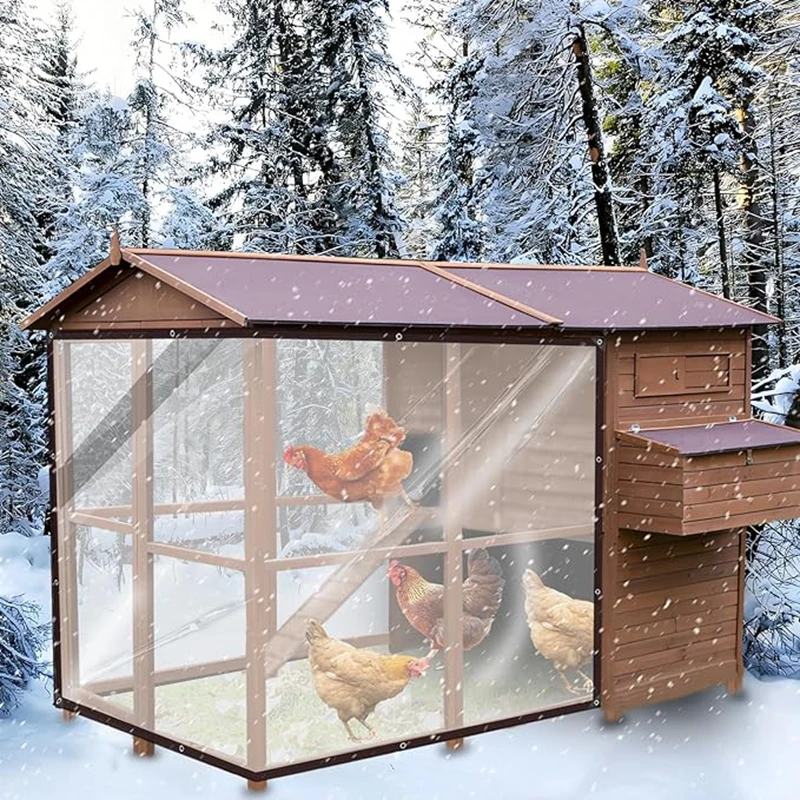 0.1 مللي متر حواف خضراء قابلة للتخصيص بولي ايثيلين فيلم شفاف في الهواء الطلق مقاوم للماء القماش المشمع لنافذة الشتاء استخدام يندبروف للجناح