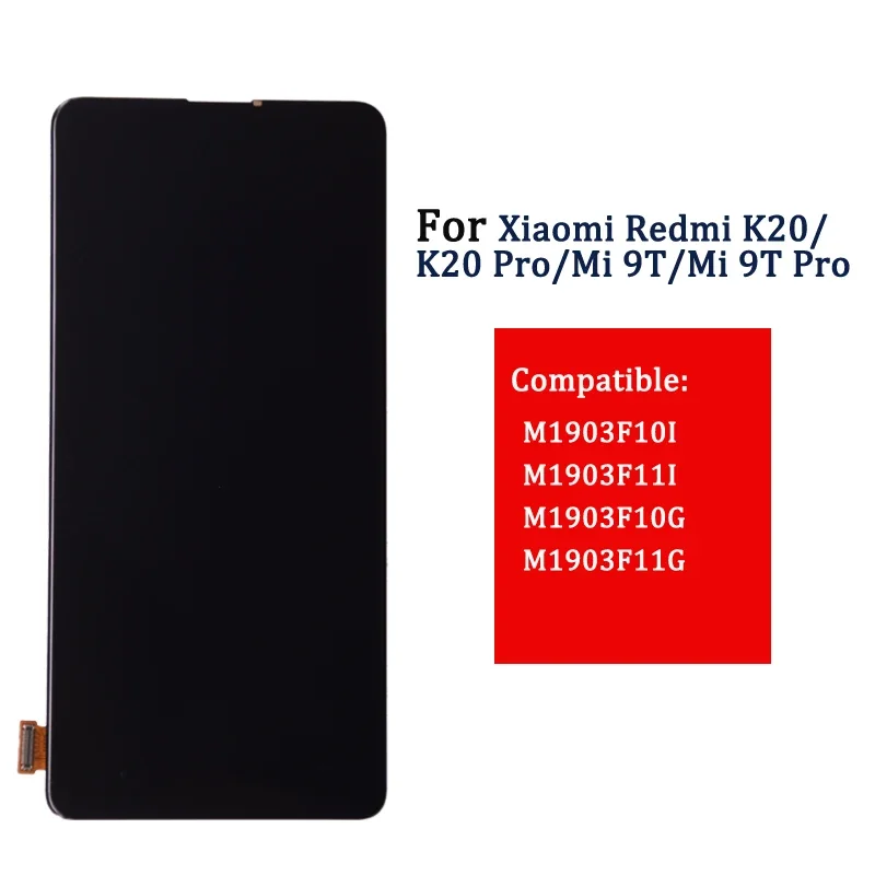 LCD Display For Xiaomi Redmi K20 K20 Pro LCD Touch Screen Digitizer Panel Assembly For Xiaomi Mi 9T Mi 9T Pro Lcd Replacement