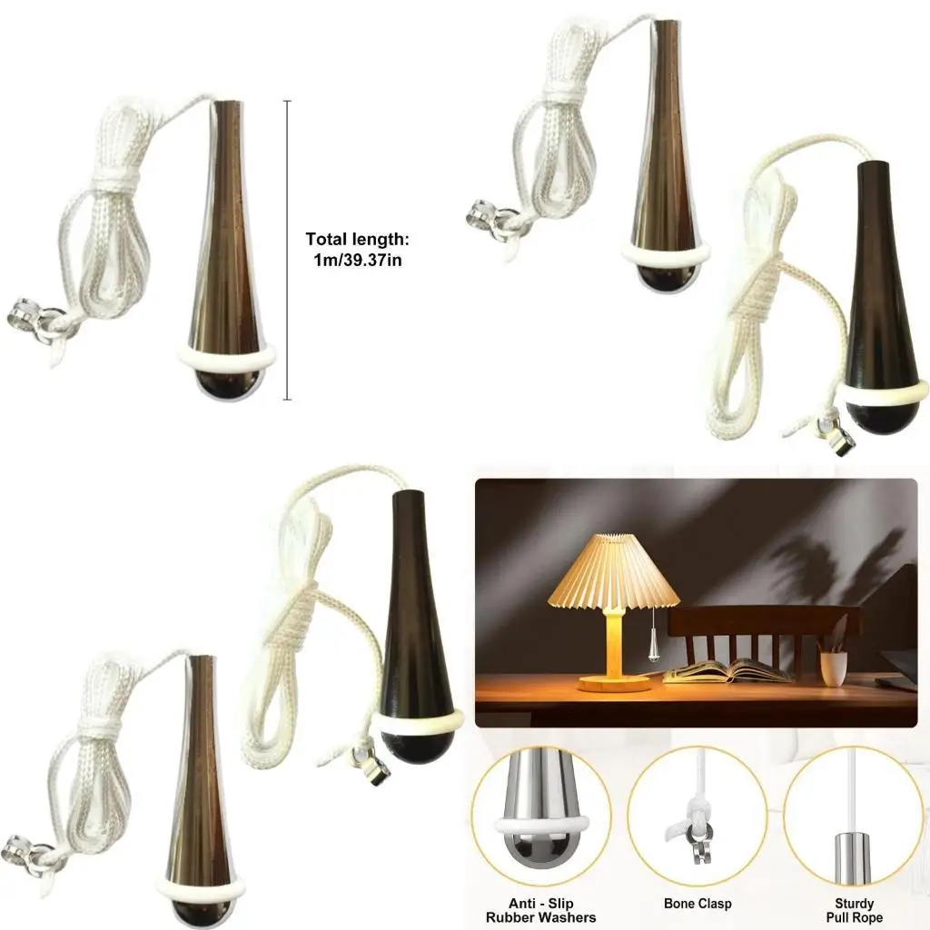 

652F Adjustable Metal Fan Light Pull Chain Home Decoration Easy installs Fan Switches Chain for Ceiling Fixtures Installation