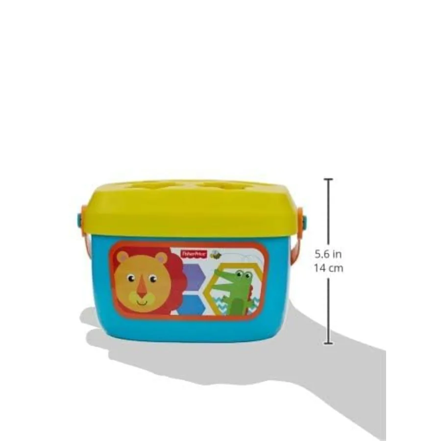 لعبة التراص FisherPrice مجموعة مكعبات أولى للأطفال مكونة من 10 أشكال لفرز اللعب للأطفال الرضع من عمر 6 سنوات فما فوق التعلم التفاعلي