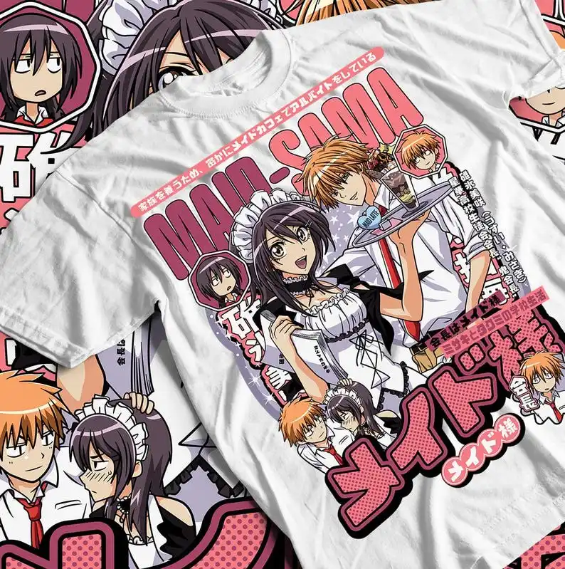 Camiseta japonesa de Anime Maid Sama adecuada para todas las estaciones, producto novedoso Unisex de gran tamaño, ropa de calle Y2k, camiseta transpirable para parejas