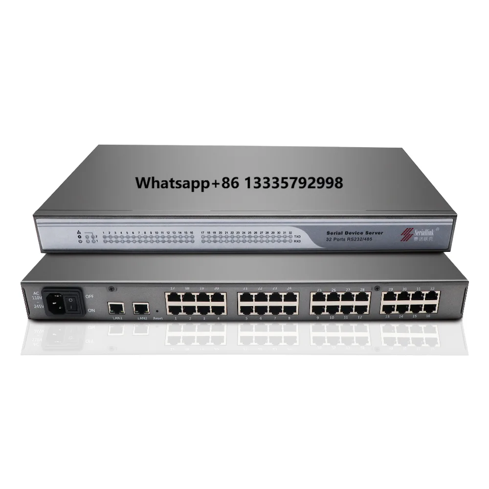 

SERIALLINK Industrial SLK-S532R-PLUS 32 Ports Serial to LAN Converter 32Ports RS-232/RS-485 Serial Device Server Console Server