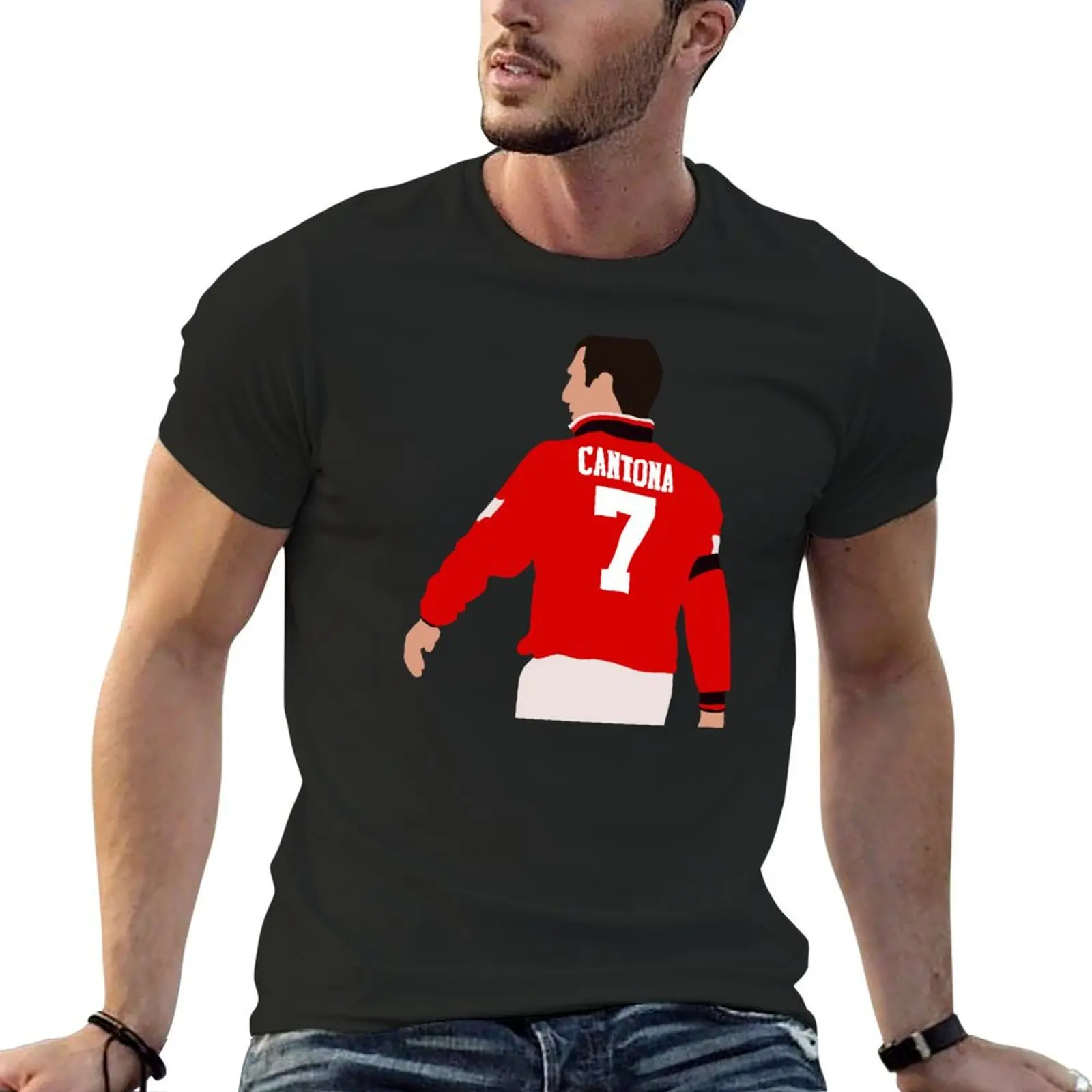 Eric Cantona Block Art T-Shirt anime figures hippie clothes cute tops cotton graphic tees vintage t shirt men