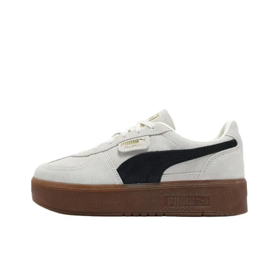 PUMA Palermo Abrasion Resistant Low top German Army Trainers Women's Ecru 399348-15