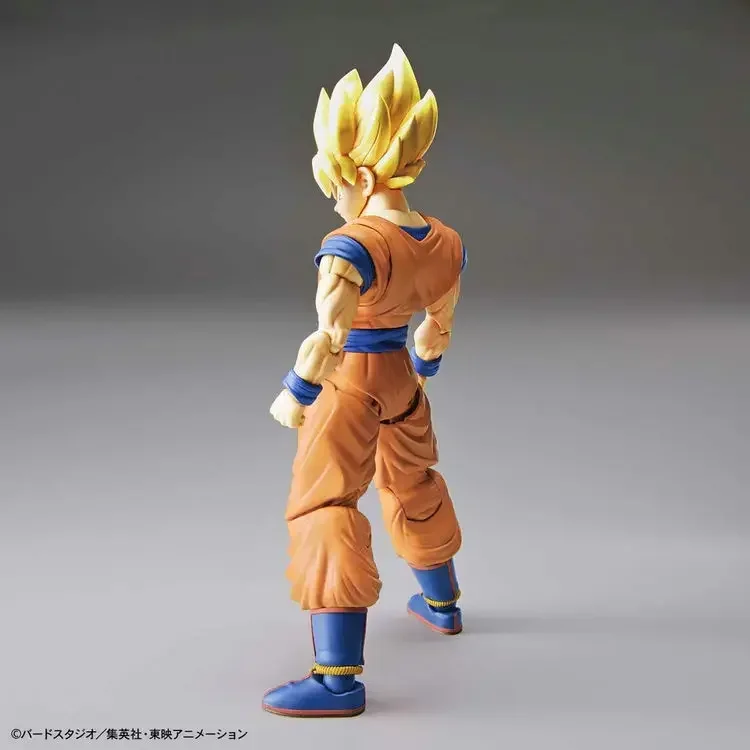 W magazynie Bandai Dragon Ball Super Saiyan Goku rysunek-wzrost standardowy Anime figurka montaż Model lalka zabawka dla dzieci prezent świąteczny