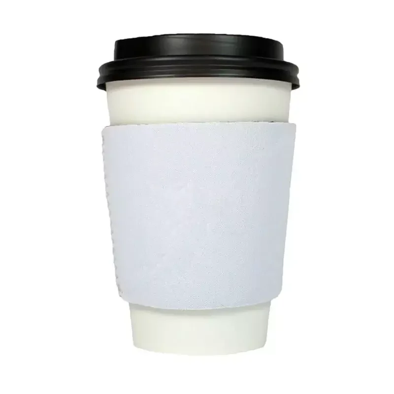 10pcs Sublimation Blank White Neoprene Iced Coffee Cup Sleeve Heat Resistant Portable Party Wedding Birthday for Photo Printing