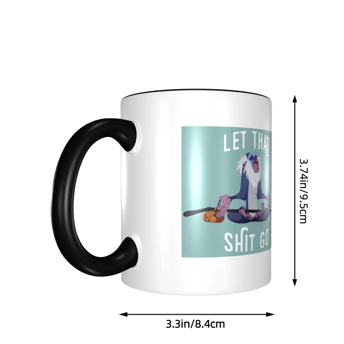 Let That Shit Go Mug Funny Ceramic Coffee Cups Tea Mugs Milk Cup Drinkware Gift for Woman Man