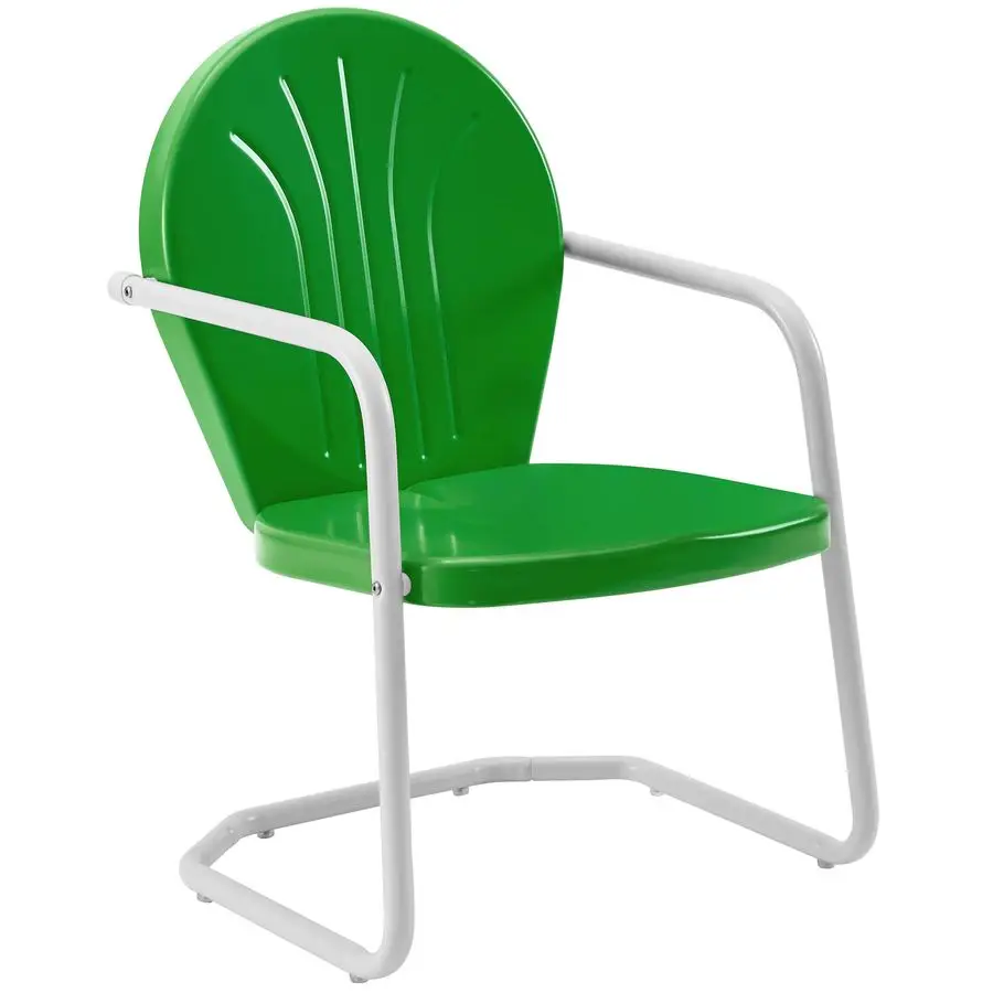 

Retro Metal Patio Chairs for Dining, Porch, Deck, Balcony, Grasshopper Green