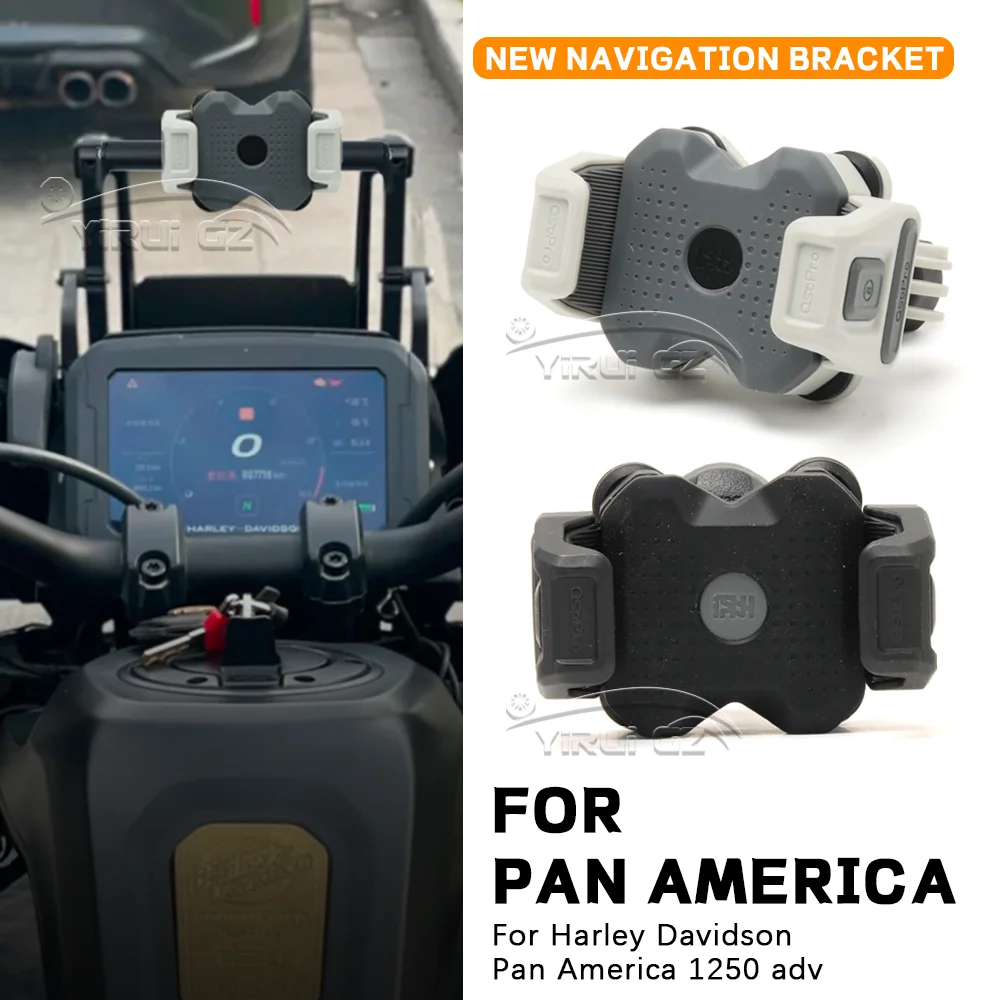 

For Pan America 1250 PA1250S Motorcycle Accessories Stand Mobile Phone Holder Shock Absorption GPS Navigation Bracket 12MM 22MM