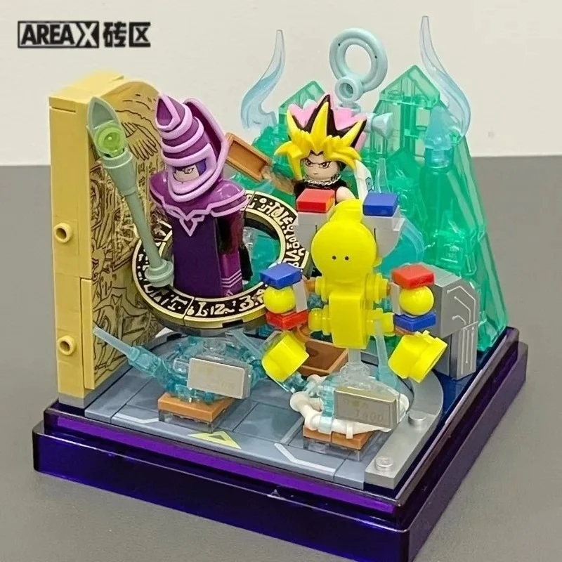 Areax Yu-Gi-Oh! Series Building Blocks Boxes Model Ornaments Seto Kaiba Yugi Muto Small Granule Assembling Toys Collection Gifts