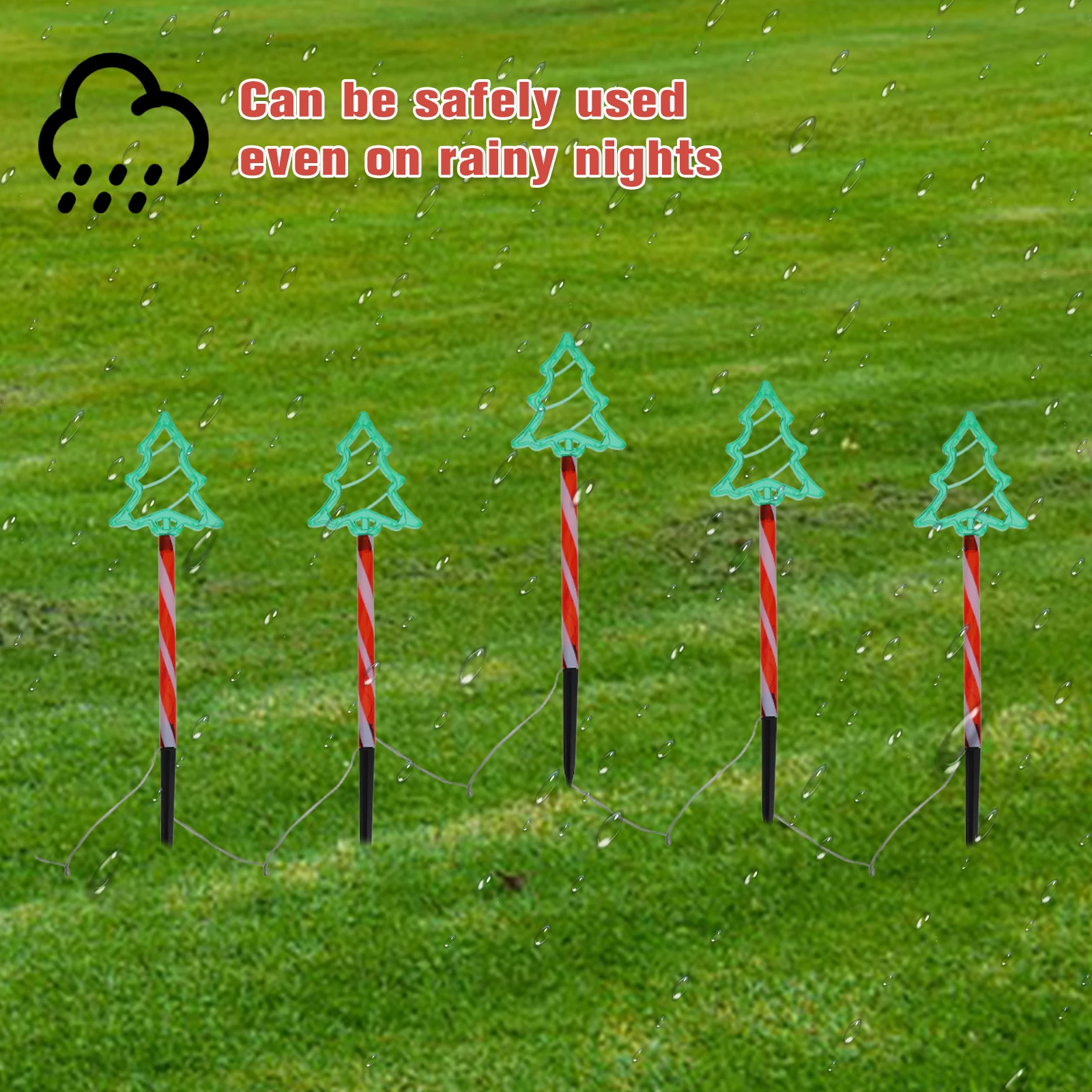 

1Set Christmas Garden Stake Lights Outdoor Pathway Lamp Easy Install Festive Cheer Decor Christmas Decor Outside