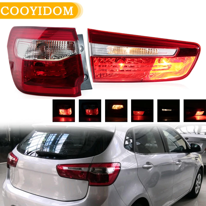 

Задний фонарь в сборе для Kia K2 Hatchback 2012 2013 2014, бампер, задний фонарь, стоп-сигнал, указатель поворота, замена автомобиля