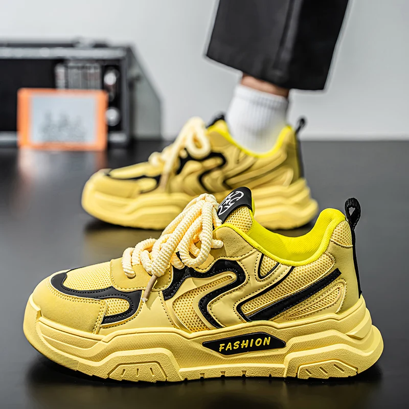 

Men's 2026 New Summer Mesh Breathable Versatile Casual Sports Shoes, Student Soft Sole Lightweight Running Daddy Shoes for Men
