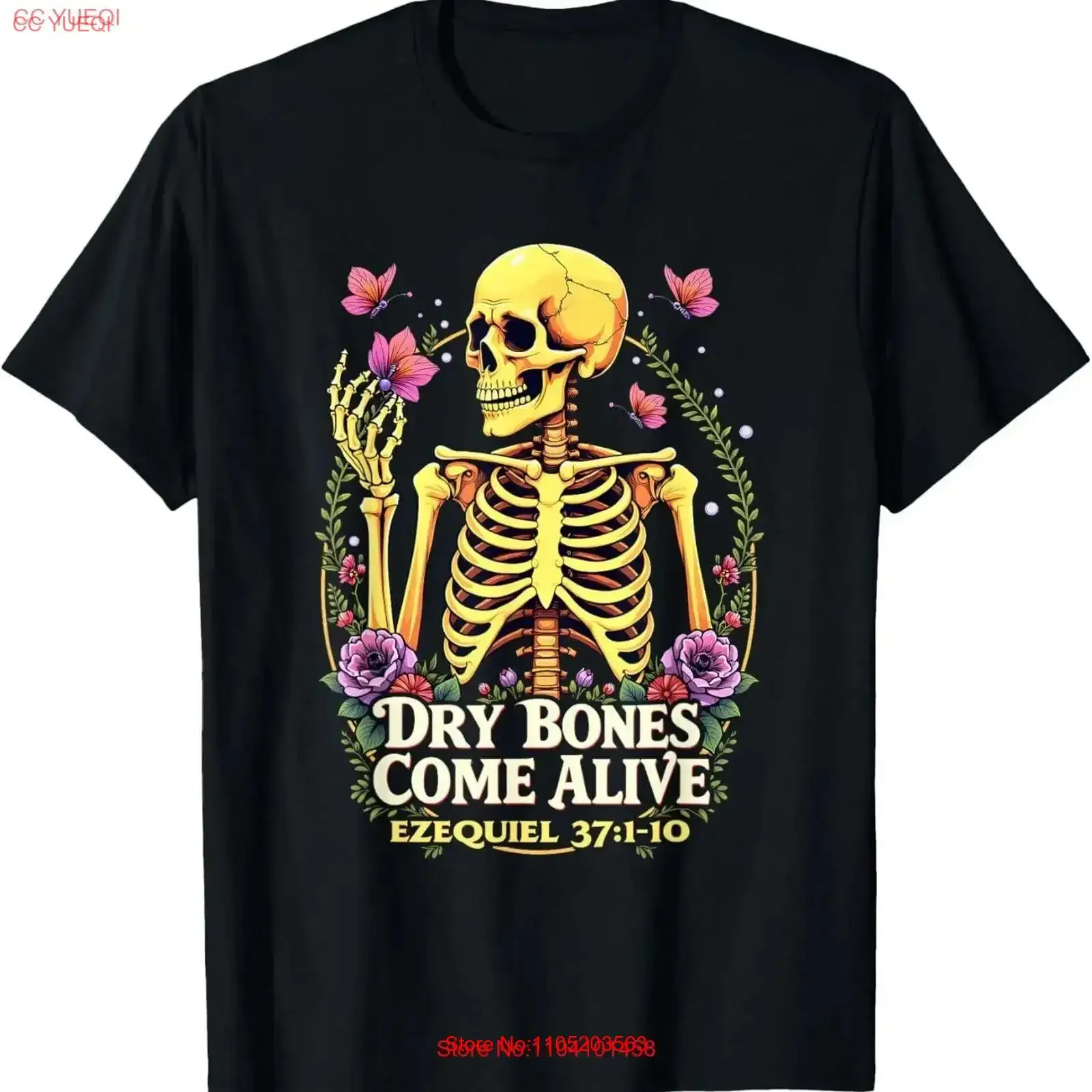 Os secs Come Alive Danse chrétienne squelette Halloween t-shirt vintage lavé polyvalent graphique haut décontracté pour un usage quotidien
