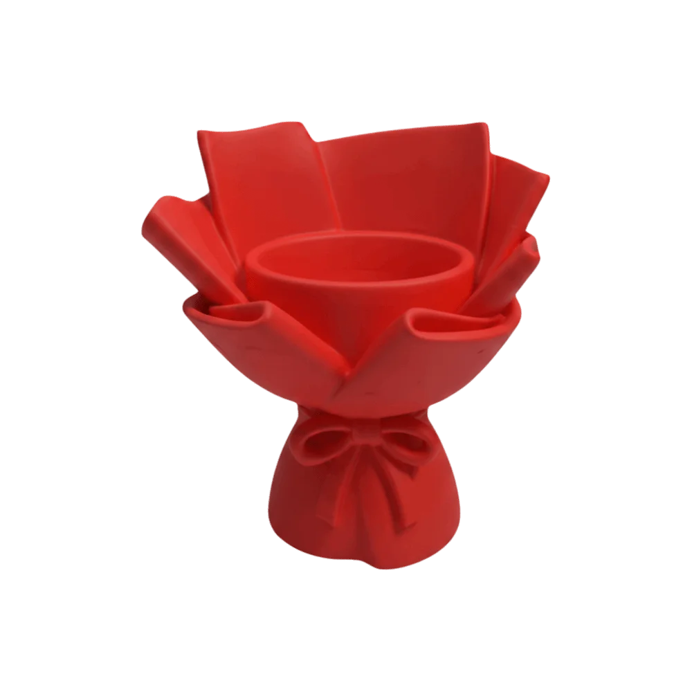 

Kawaii Style Flower Bouquet Pen Holder Sweet Bow Design 3D Printing Desk Makeup Brush Stand DIY Handicraft Creative Assembly