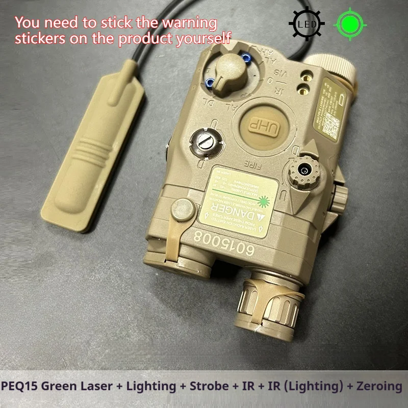 Tactical Airsoft PEQ-15 PEQ15 LA5C Red Dot Groen Blauw IR Invullicht Laser Indicator Wapen Scout Light LED Strobe Zaklamp PEQ