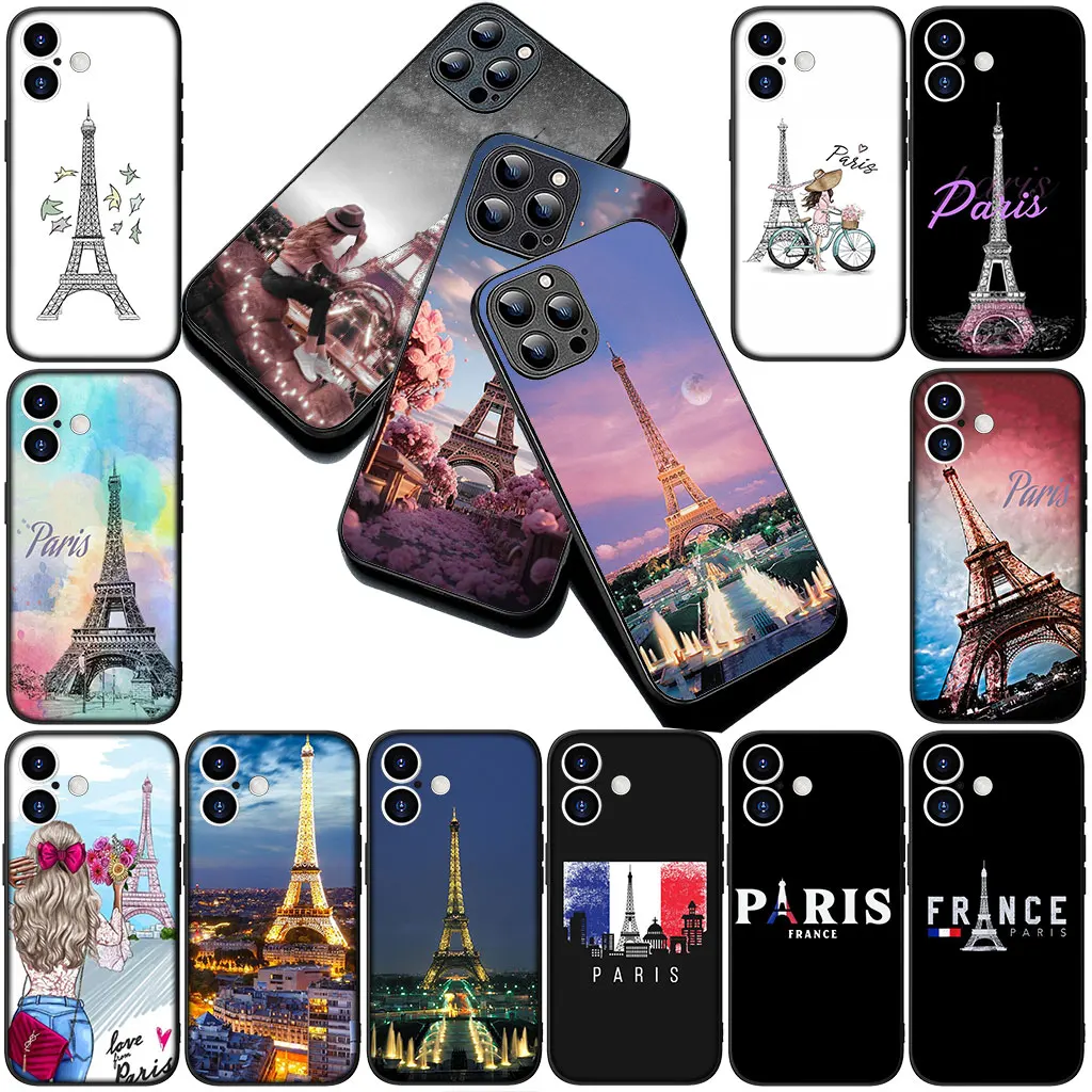Мягкий чехол для телефона France Paris Eiffel Tower London для Samsung Galaxy S25 S24 S23 FE Ultra Plus S7 Edge S25+ S23+ A15 A16