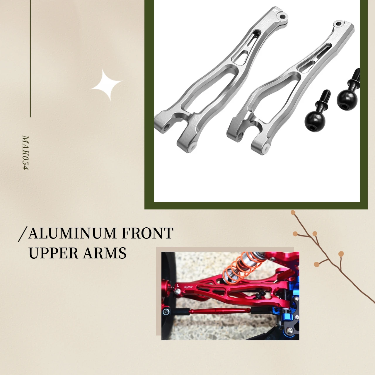 

ARRMA 1/8 Kraton 6S, Notorious, Outcast, Big Rock для алюминиевых передних верхних рычагов