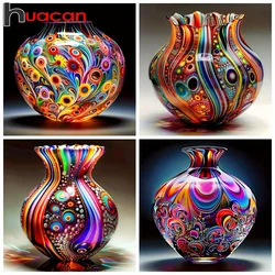 Huacan New 2024 Diamond Painting Vase New Arrivals Diamond Mosaic Rhinestones Picture Home Decor Art Cross Stitch Kit