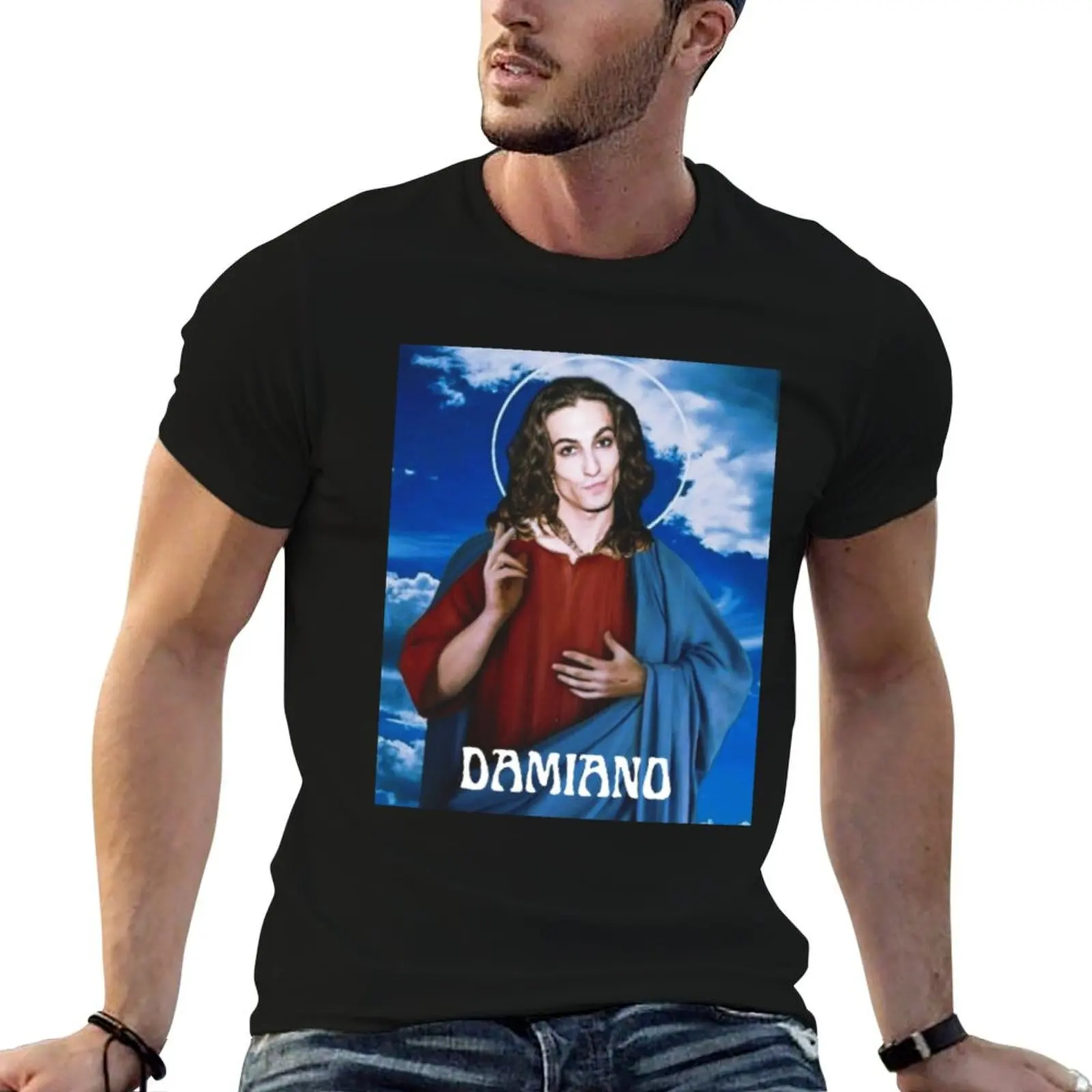 Damiano David Eurovision god T-Shirt anime graphic tee shirt shirts graphic tee men