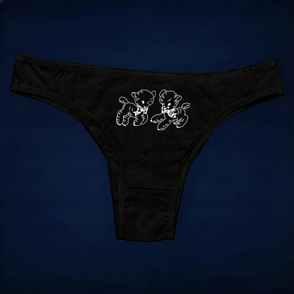 Spring and summer new women's underwear simple daily versatile fashion style simple cute pattern printed slim underwear