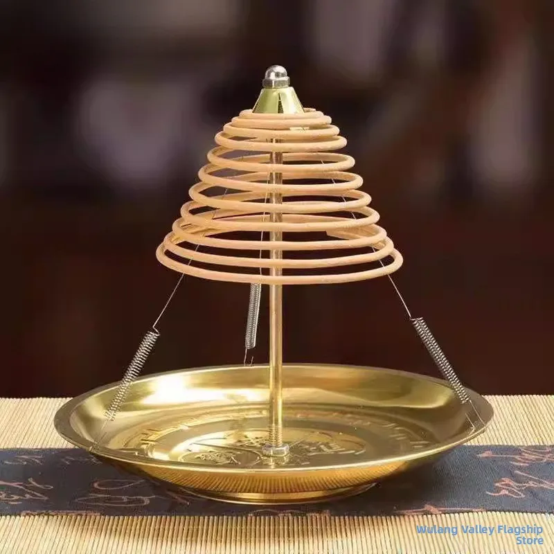 

Золотистый держатель для благовоний из сандалового дерева, подставка для катушки от комаров, базовая пластина для горелки, башня, поднос для благовоний, домашние декоративные аксессуары