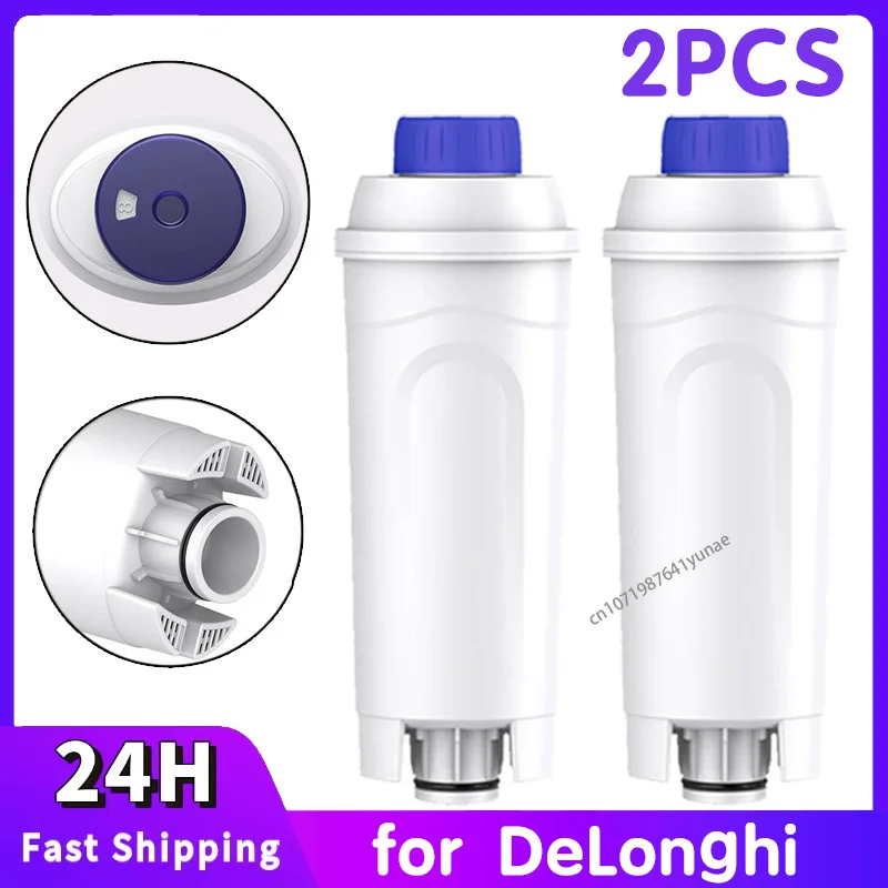 2 Sets DLSC002 Coffee for Delonghi DLS C002 CFL-950 5513292811 CFL-950,SER3017 ECAM ESAM ETAM Series Soft Water Filter Water